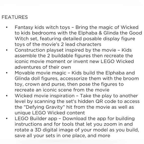 🌀LEGO WICKED ELPHABA AND GLINDA FIGURES 75682 BUILDING KIT - NWT - Picture 10 of 10